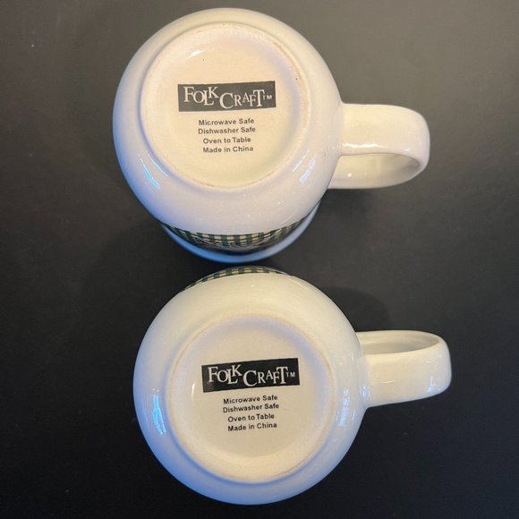 Set of 2 FOLKCRAFT Moose Mugs ~ Cotton Flannel Cut Out Appliqué Pattern - Picture 6 of 7